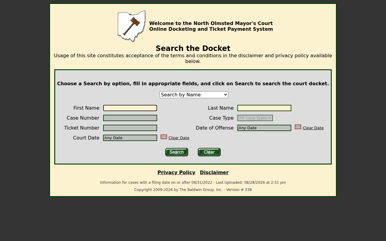 North Olmsted residents directory Mayor's Court docket search