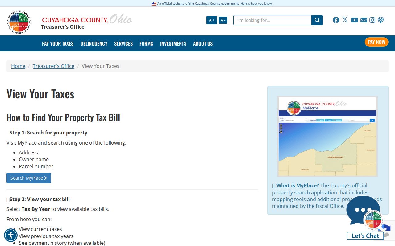 North Olmsted street directory property tax lookup guidance